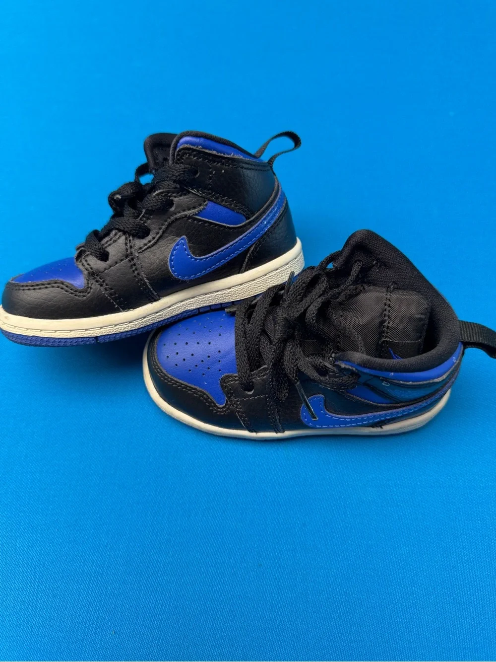 Nike Kids' JordanBlack & Royal Blue High-Top Sneakers